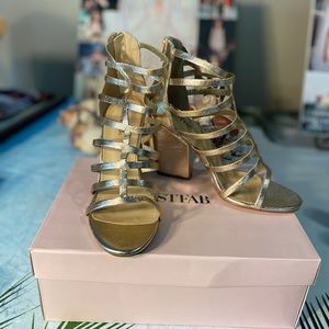 Gold Wedge Sandal
